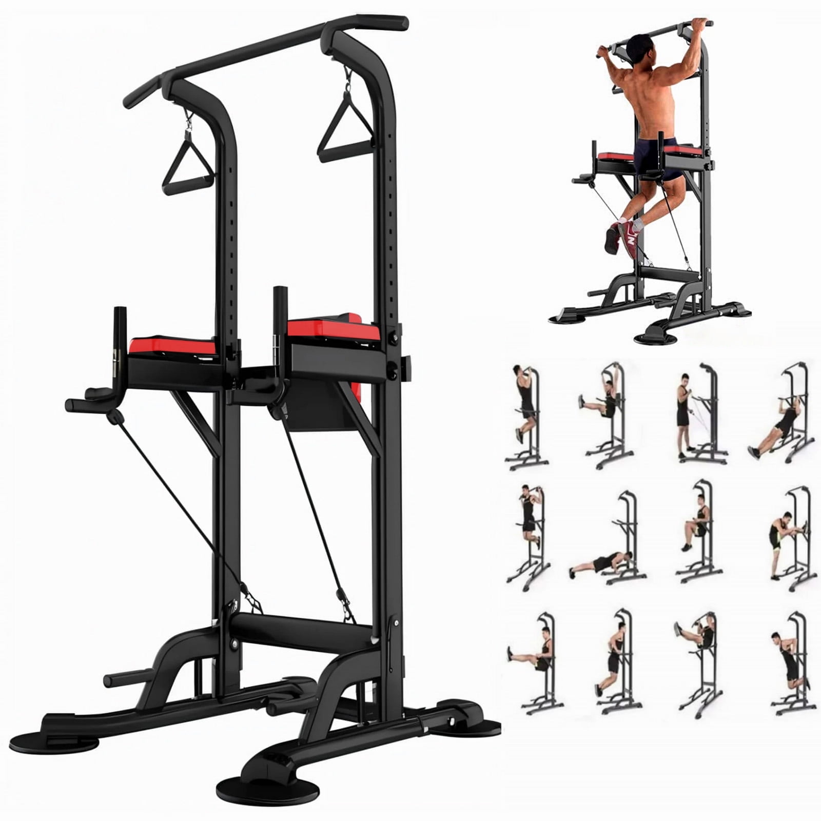 PROHIKER Adjustable Power Tower, Home Gym Workout Station with Pull-Up ...