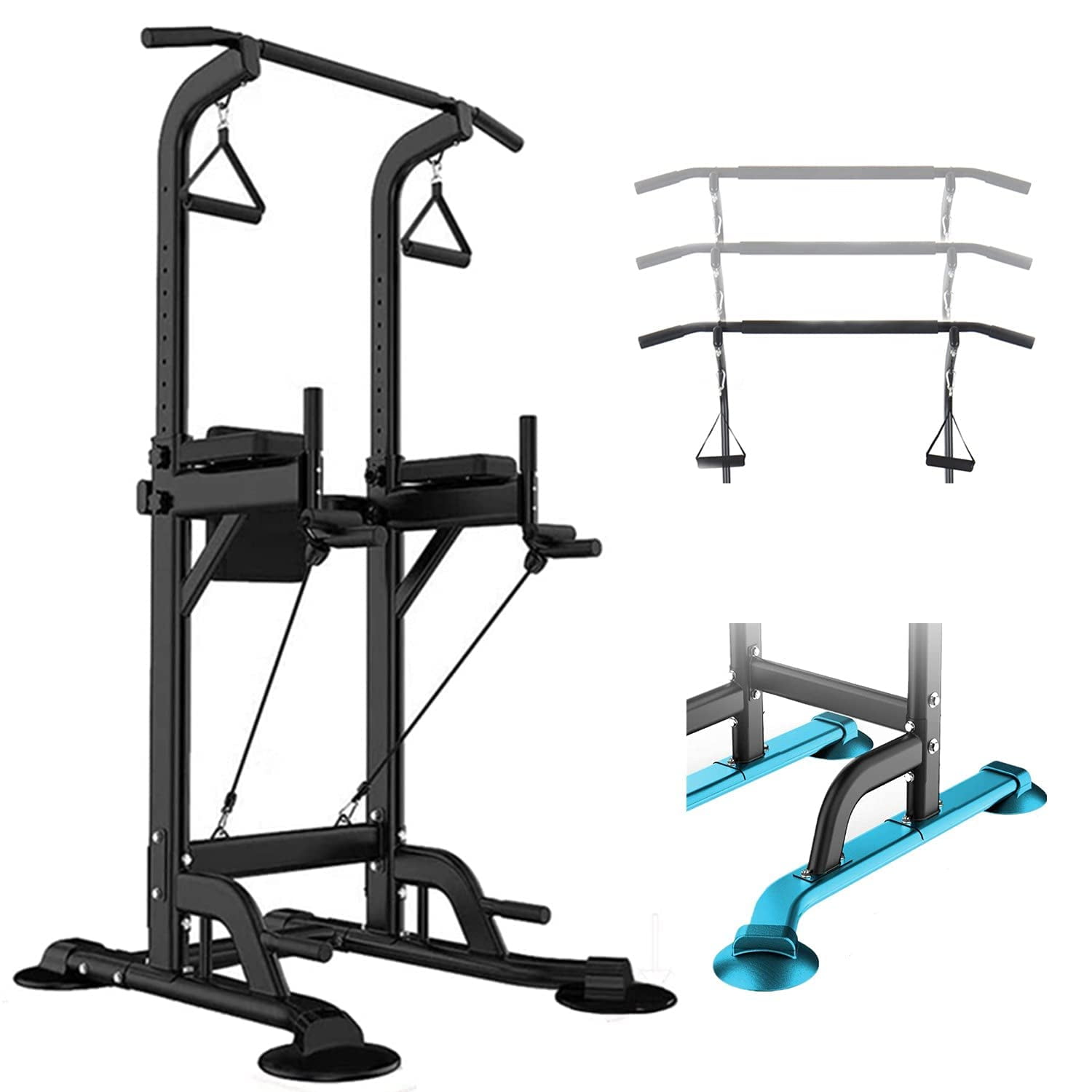 PROHIKER Power Tower Dip Bar Station Pull Up Bar Stand for Home Gym