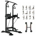 thumbnail image 1 of PROHIKER Power Tower Dip Station, Pull Up Bar Stand Power Rack with Backrest and Resistance Band, Height Adjustable Strength Training Equipment for Fitness Home Workout, Black, 1 of 10