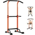 thumbnail image 1 of PROHIKER Power Tower Dip Station, Pull Up Bar Stand Power Rack with Backrest, Height Adjustable Strength Training Equipment for Fitness Home Workout, Orange, 1 of 8