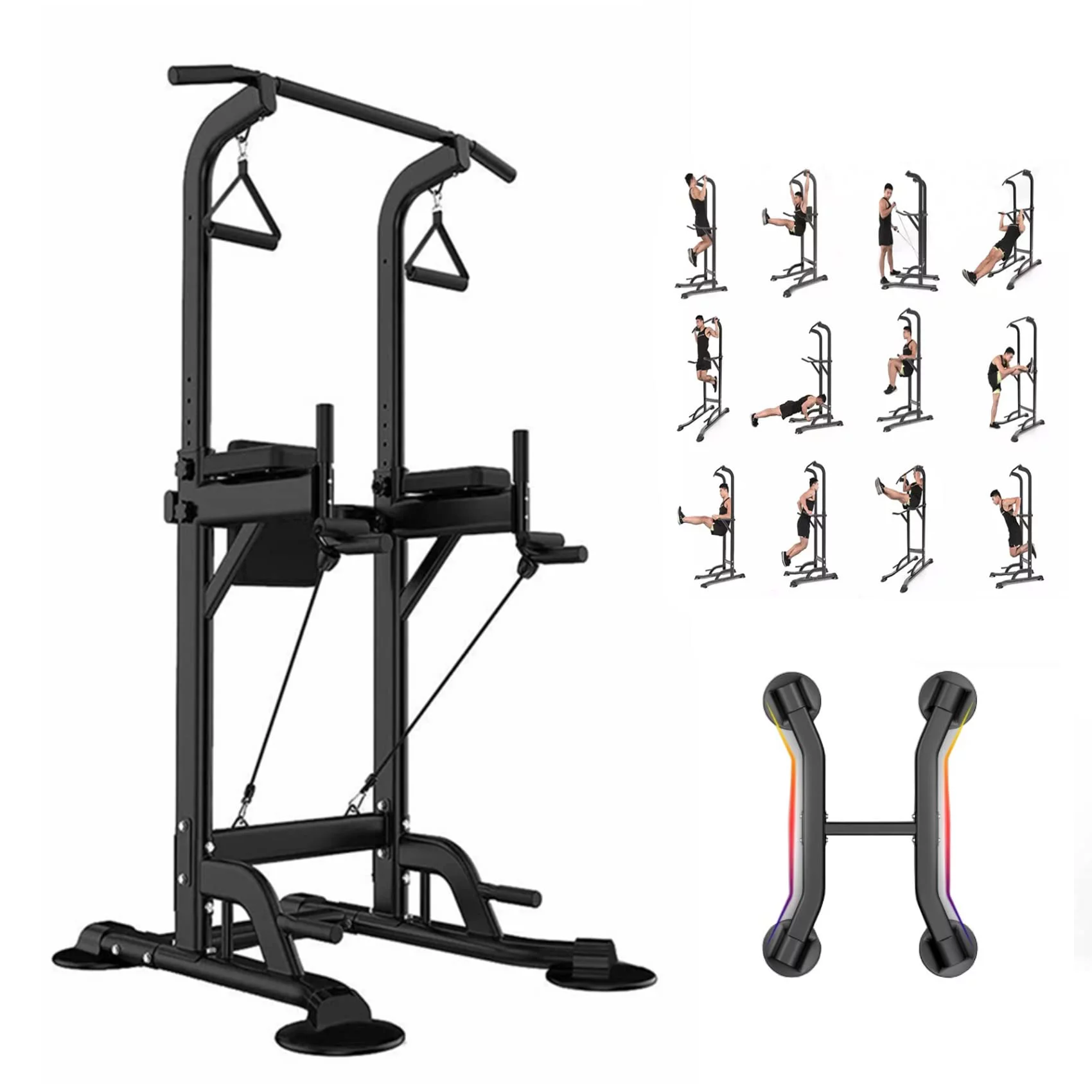 PROHIKER Power Tower Dip Station, Pull Up Bar Stand Power Rack with