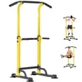 thumbnail image 1 of PROHIKER Power Tower Dip Station, Pull Up Bar Stand Power Rack with Backrest, Height Adjustable Strength Training Equipment for Fitness Home Workout, Yellow, 1 of 8