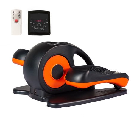 PROHIKER Under Desk Elliptical Machine, Electric Ellipse Leg Exerciser for Seniors, Elliptical Exercise Machine Home Use Seated Pedal Exerciser with Remote Control & Non-Slip Pedals, Orange