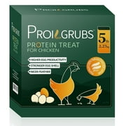 Proilgrubs Dry Black Soldier Fly Larvae 5 lb - High Protein Chicken Feed & Calcium Boost for Lay Hens - Poultry Treat for Flock, Hen, Bird Food Supplement