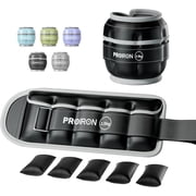 PROIRON Adjustable Ankle Weights set of 2, PU leather, 1-5lb per leg, Comfortable, Night-Safe Reflectivity, Black