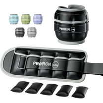 PROIRON Adjustable Ankle Weights set of 2, PU leather, 1-5lb per leg, Comfortable, Night-Safe Reflectivity, Black