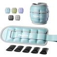 thumbnail image 1 of PROIRON Adjustable Ankle Weights set of 2, PU leather, 1-5lb per leg, Comfortable, Night-Safe Reflectivity, Blue, 1 of 8