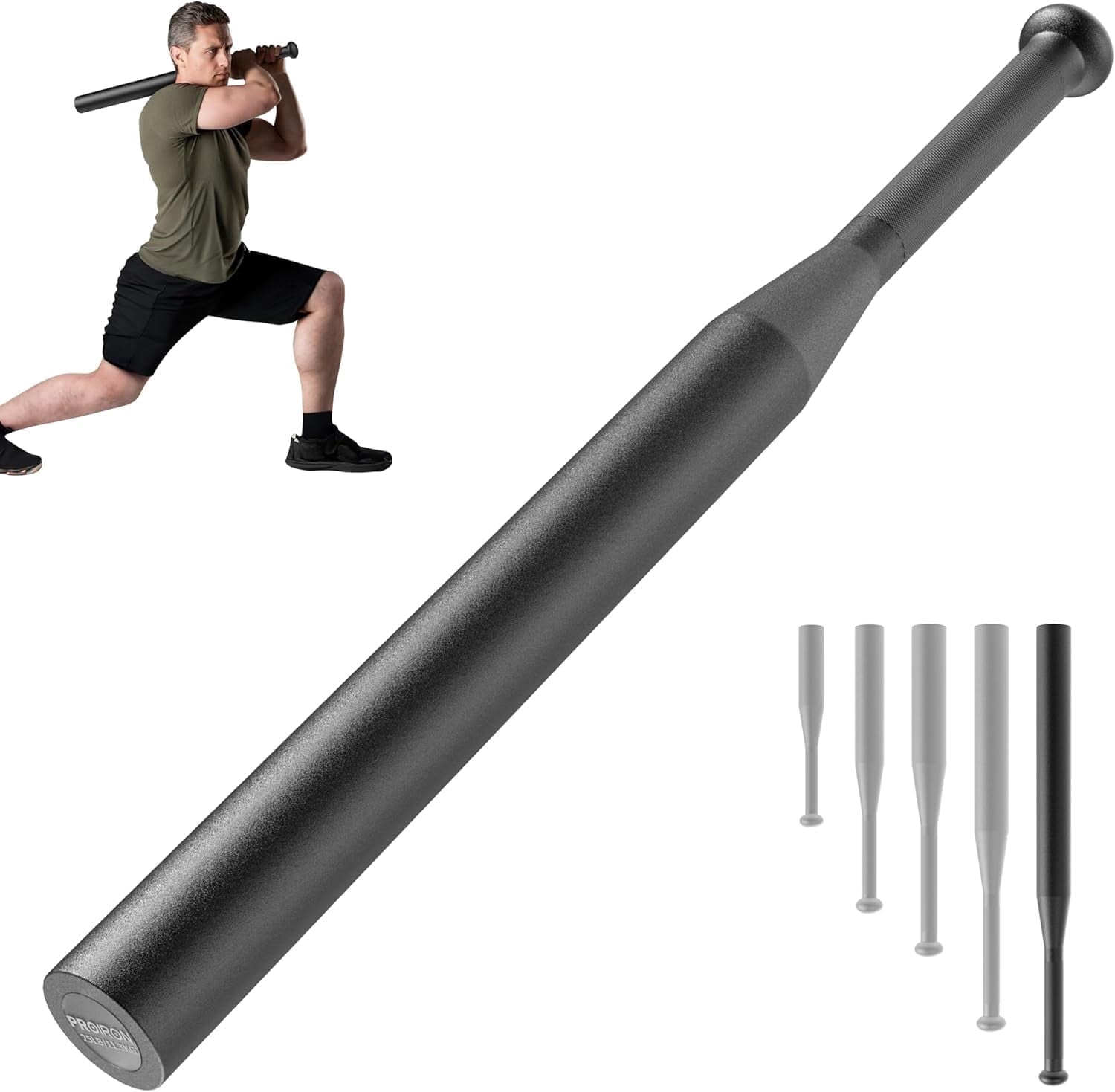 PROIRON All-Steel Indian Clubbell 25lb, Weighted Mace Exercise Club for Strength Training, Rehab and Rotational Training
