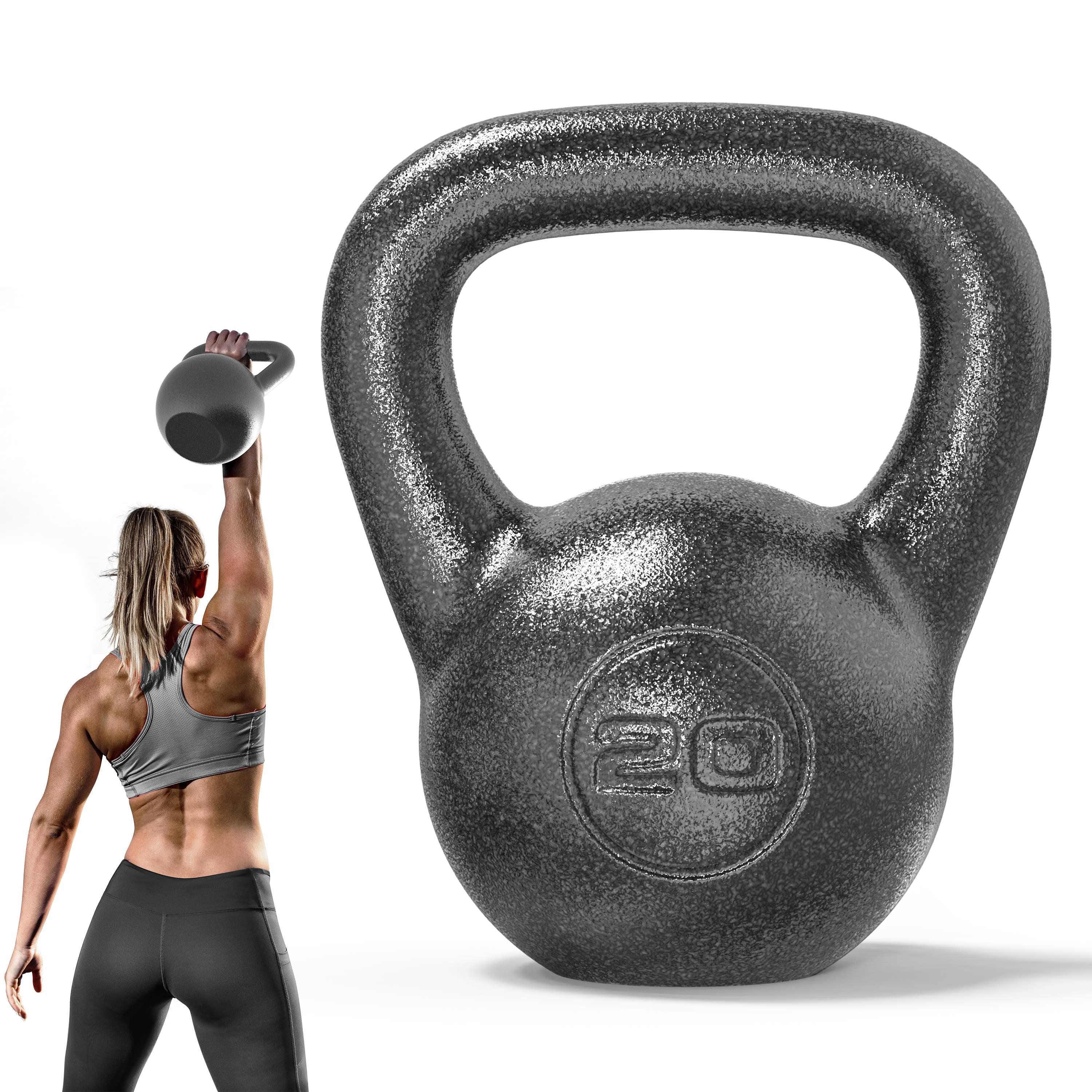 PROIRON Cast Iron Kettlebell 20Lb, Single