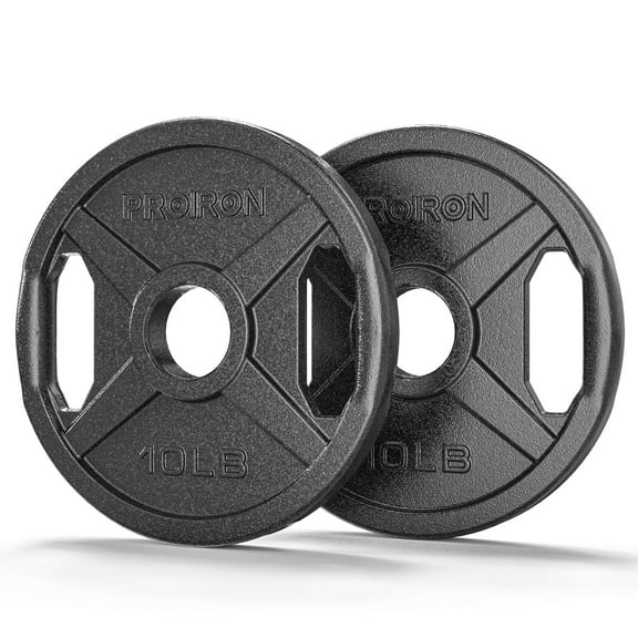 PROIRON Cast Iron Olympic Plate 10Lb, Pair