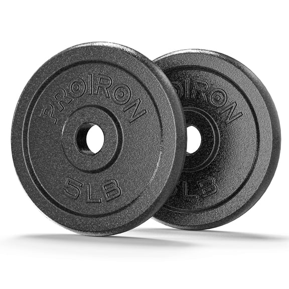 PROIRON Cast Iron Standard Plate 5Lb, Pair
