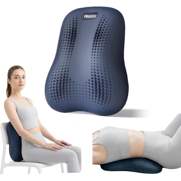 PROIRON Lumbar Support Pillow, Adjustable Air Cushion, Back Stretcher Board for Pain Relief, Spine Decompression, Stretching, Blue