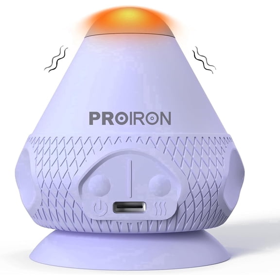 PROIRON Mountable Massage Ball with Vibrating and Heating, Hand Free, Deep Tissue Massage - Purple