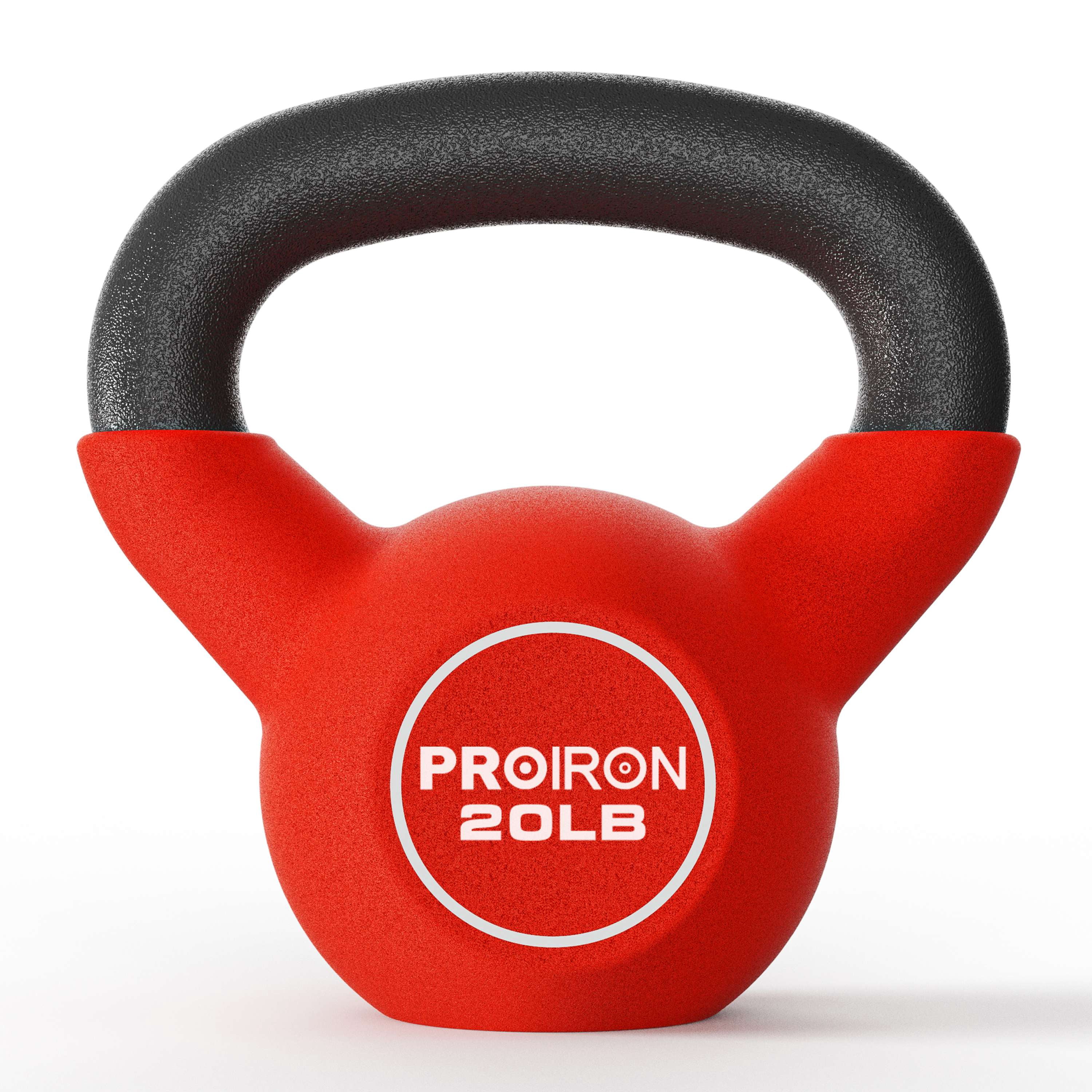 PROIRON Neoprene Coated Kettlebell 20Lb, Single