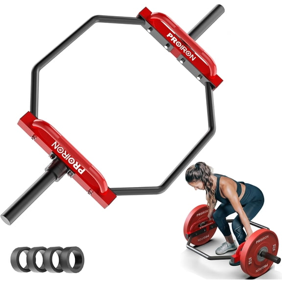 PROIRON 2" Olympic Trap Bar, Full Steel, Heavy Duty 550lb Capacity for Deadlift, Squat