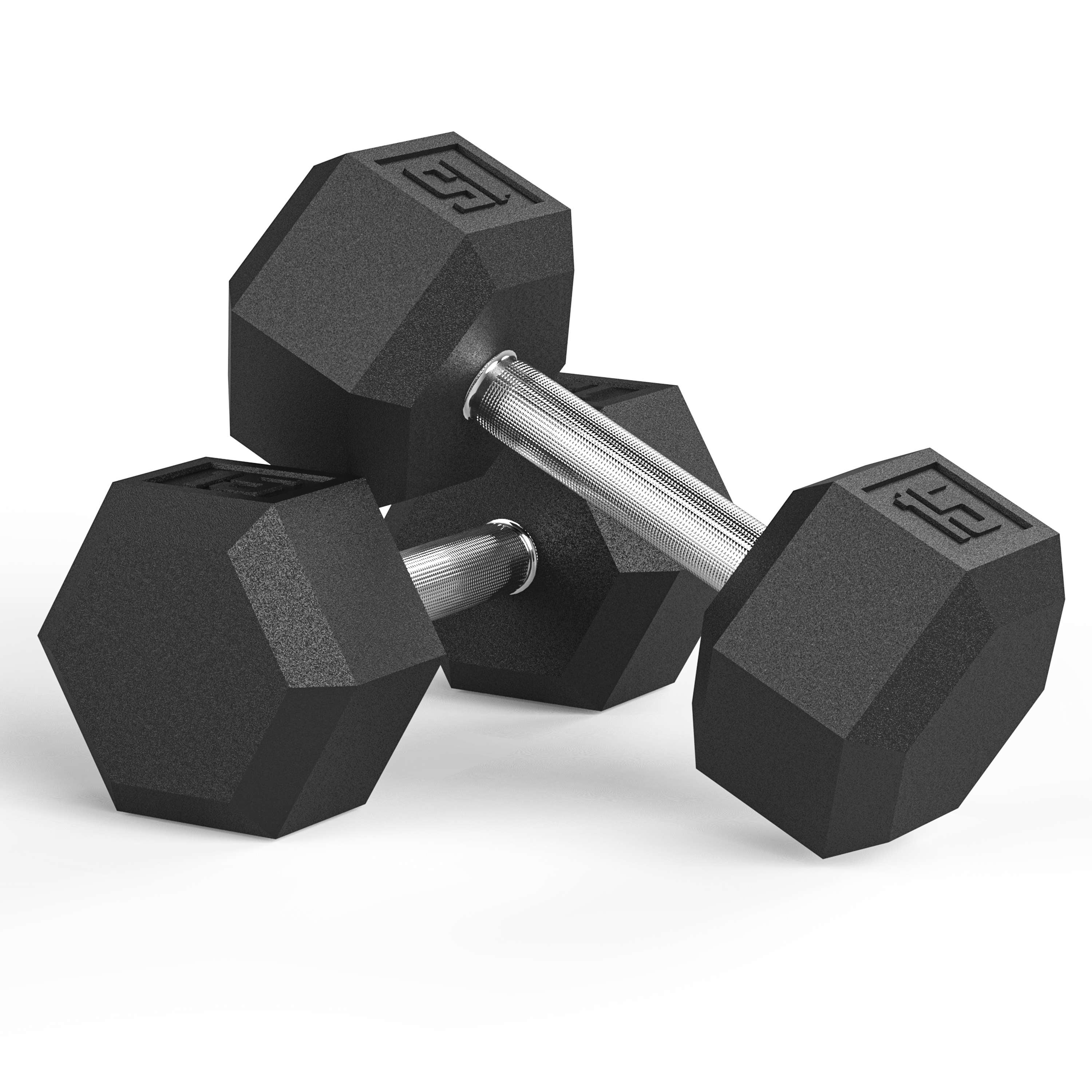 PROIRON Rubber Hex Dumbbell 15Lb, Pair