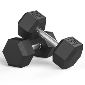 PROIRON Rubber Hex Dumbbell 20Lb, Pair