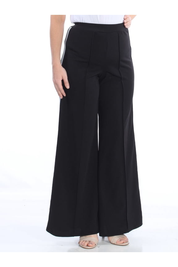 Womens New 1561 Black Pull On Wide Leg Pants M B+B