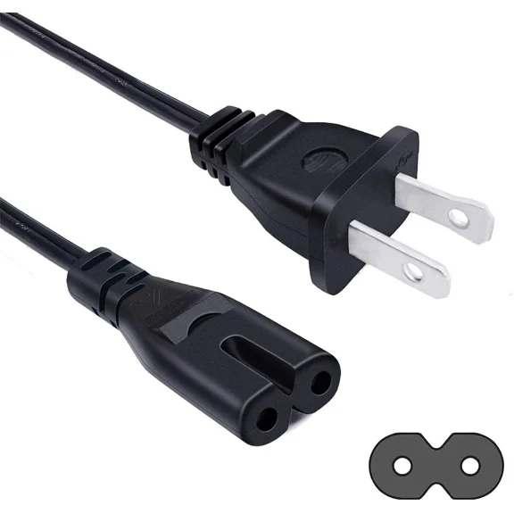 PROKWR 2-Prong AC Power Cord Compatible with Dolphin SP-411BT RETROBOX Portable Bluetooth Speaker