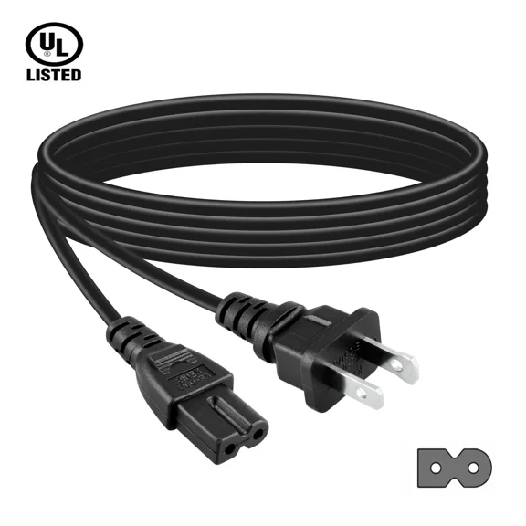 PROKWR AC Power Cord Cable Compatible with Singer SEWING MACHINE 2-Prong Power Supply Charging Cable Plug Lead