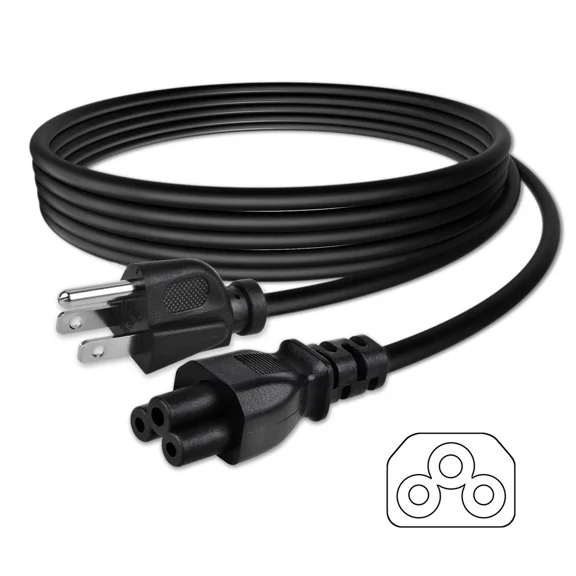 PROKWR UL 6ft AC Power Cord Cable Compatible with Computers, TV, Monitors