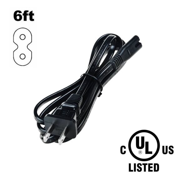 PROKWR UL Listed 2-Prong AC Power Cord Compatible with Putnen KMSO11M Under Desk Elliptical Machine Electric Elliptical Leg Exerciser Charging Cable