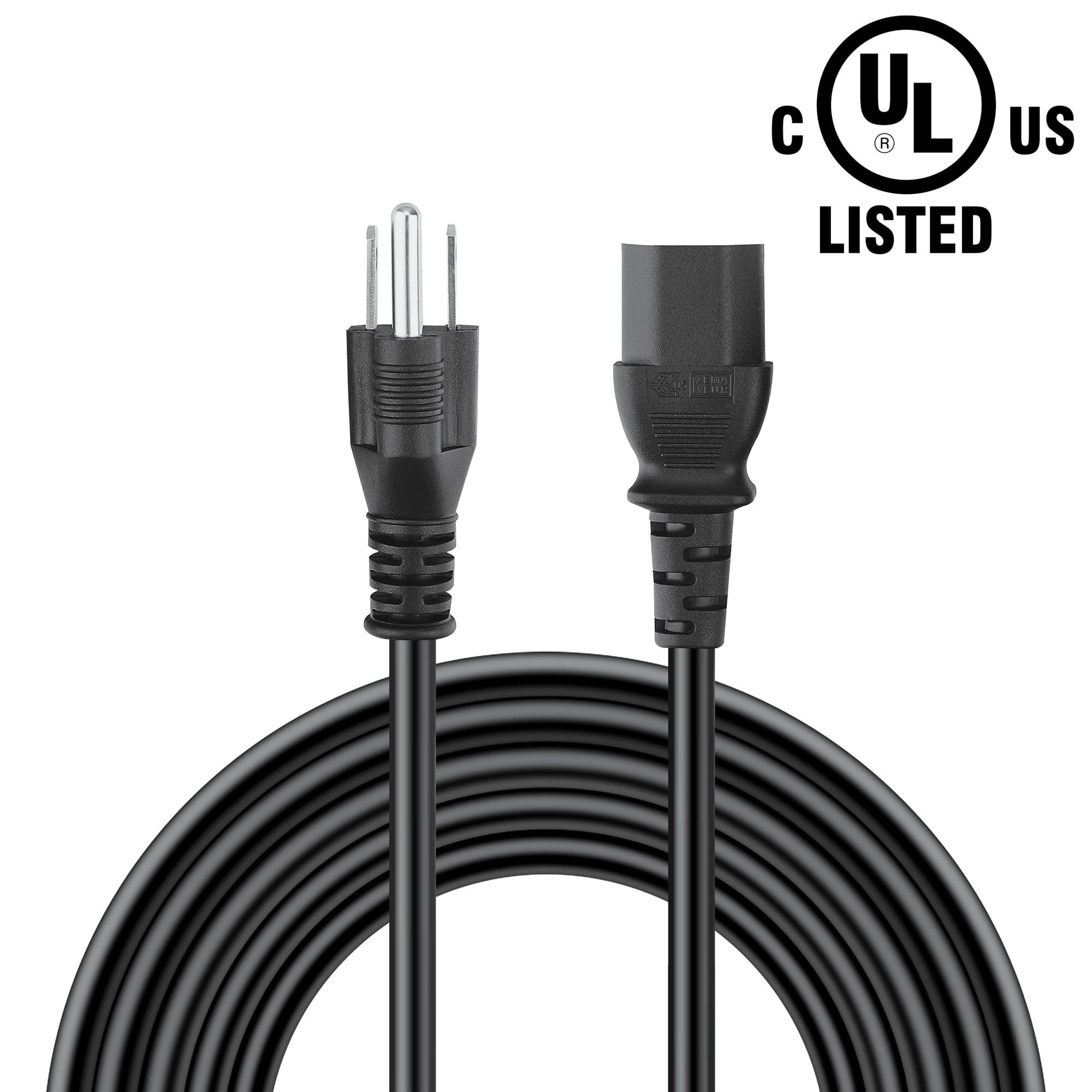 PROKWR UL Listed 3 Prong AC Power Cord Compatible with Anker SOLIX C2000 Gen 2 Portable Power Station/ 2400W (Peak 4000W) Solar Generator 2048wh LiFePO4 Charging Cable Power Supply