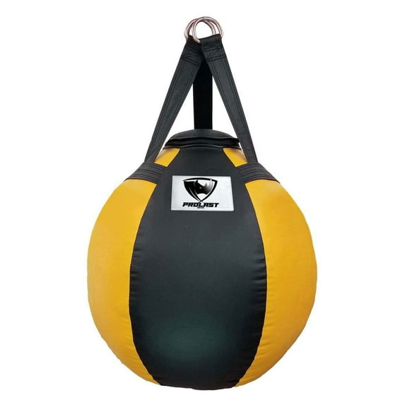 PROLAST 65 Pound Unfilled Heavy Hanging Wrecking Ball Punching Bag, Yellow