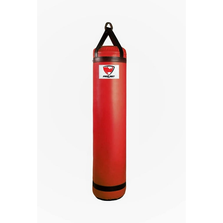 PROLAST Heavy Punching Bag 5 ft UNFILLED Great for Boxing MMA Muay Thai Unfilled with Bottom D Ring Red