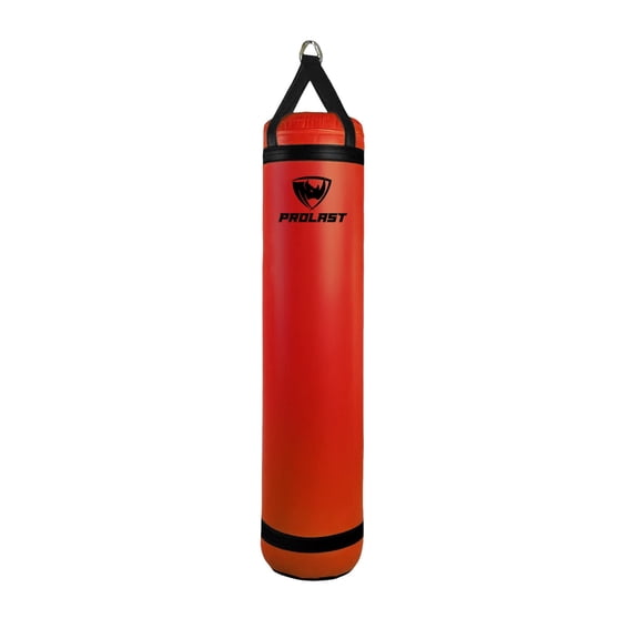 PROLAST Heavy Punching Bag 5 ft UNFILLED -Great for Boxing, MMA, Muay Thai - Unfilled with Bottom D-Ring ( Red )