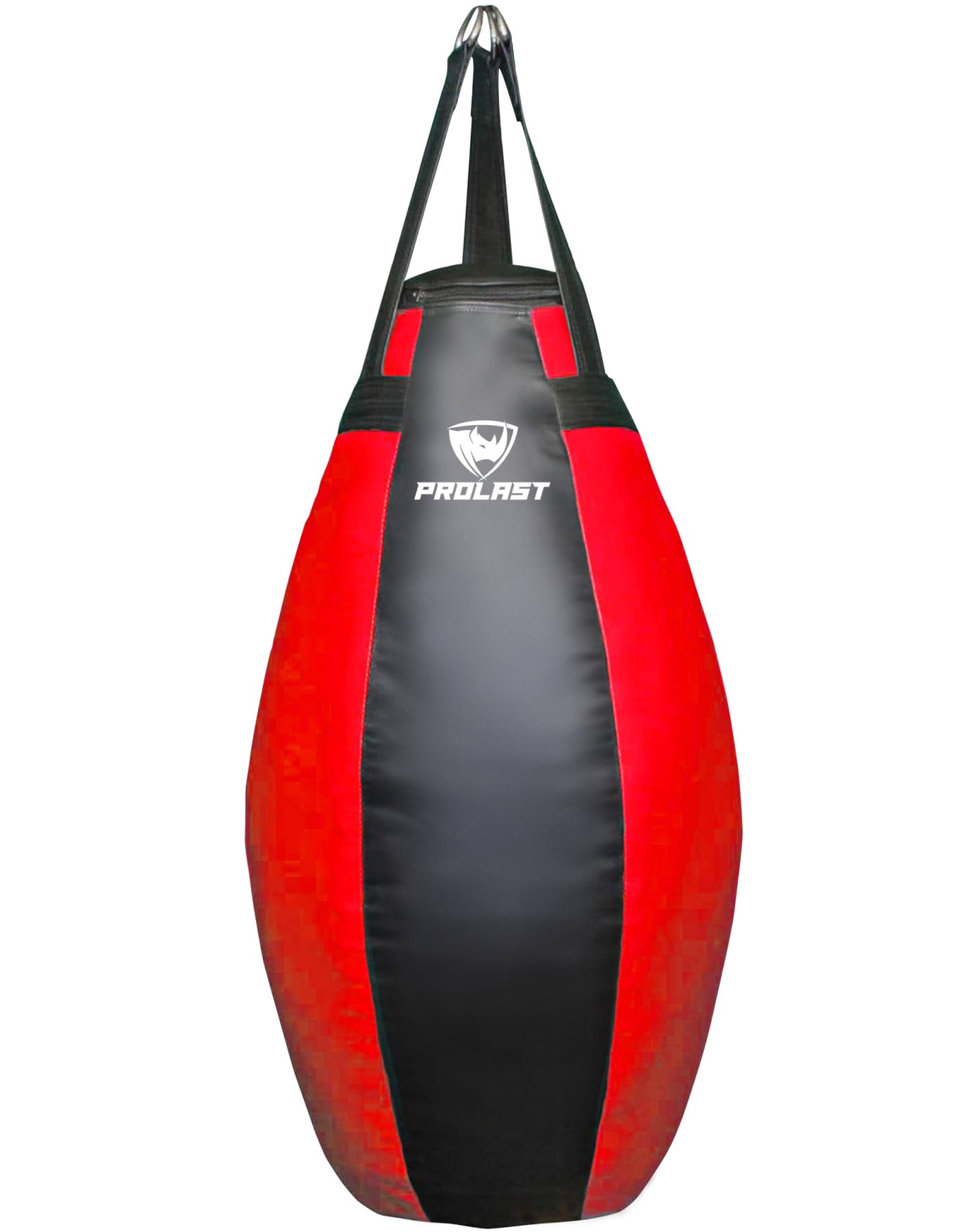 PROLAST Heavy Punching Bag Tear Drop Great for Boxing, MMA and Muay Thai (Black and Red)