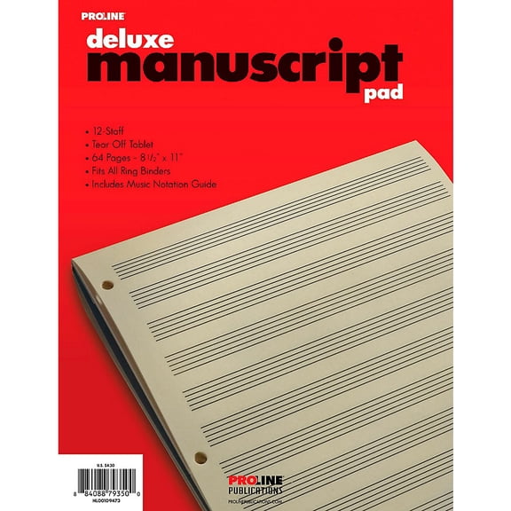 PROLINE MANUSCRIPT PAPER DELUXE PAD