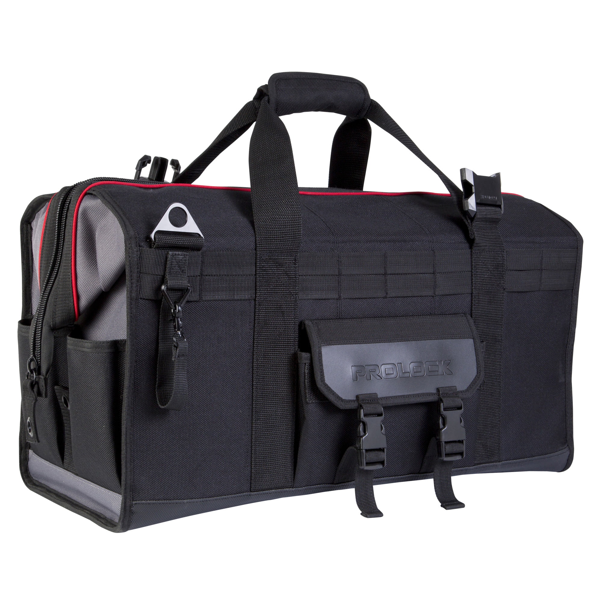 Bucket Boss Sling Pack Tool Bag with 24 Tool Pockets, in Grey