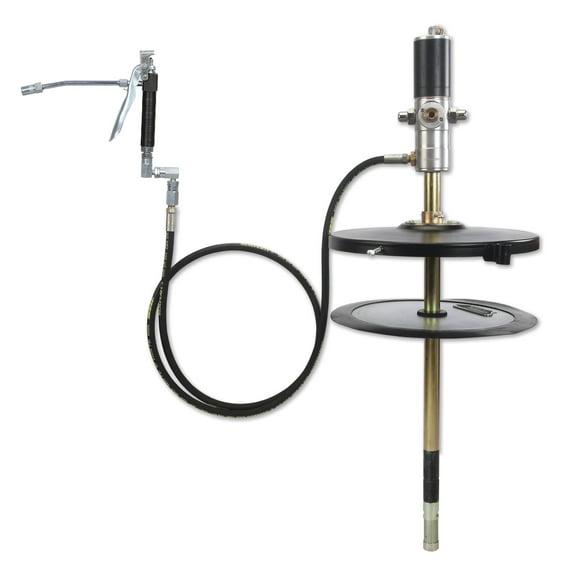 Prolube Air Operated 50:1 Ratio Grease Pump, 1/4" NPT Threads, All-Metal Pump, Rubber-Lined Follower Plate, Air Powered, 7,500 PSI