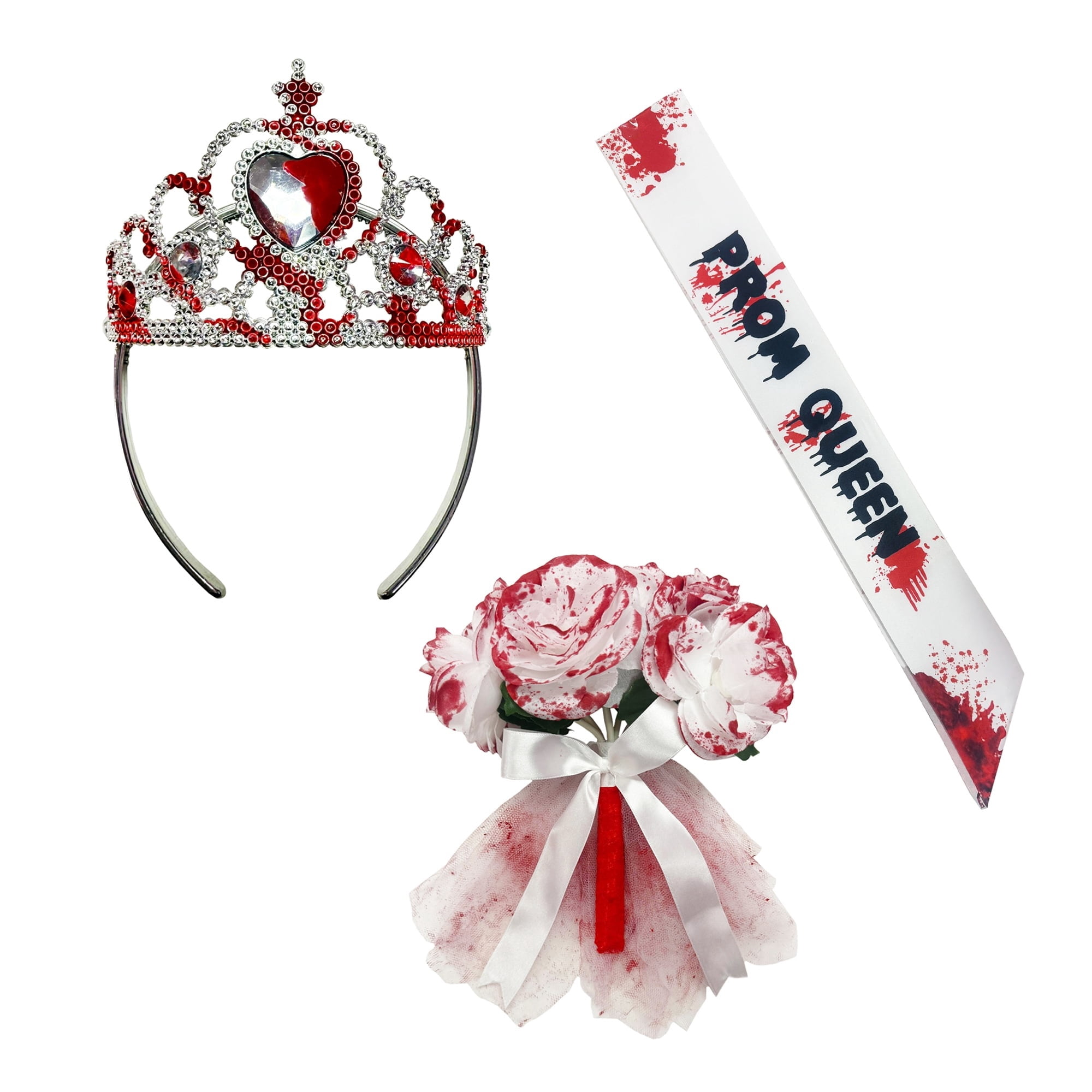 Bloody Prom Queen Costume Accessory Kit for Adults, 3 Pieces, Halloween by Way To Celebrate