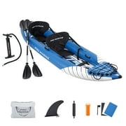 PROMARINE Inflatable Kayak 2 Person, Deluxe Oar Included, High-Output Pump Blow up Kayak Boat, with Adjustable Seat with Backrest, Lightweight and Portable Paddles and Bag