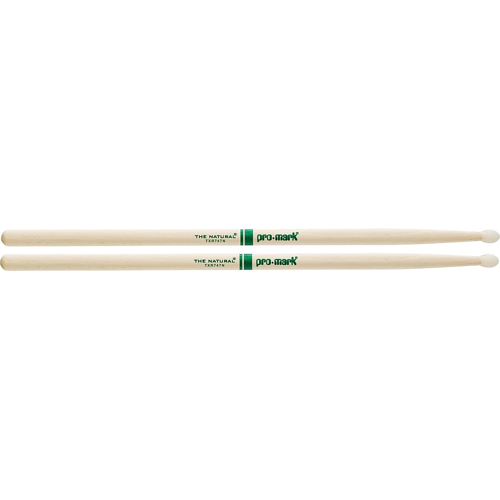 Hickory 747 "The Natural" Nylon Tip Drumstick