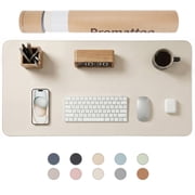 Promattoo Desk Pad Protector, PU Leather Mouse Pad,Waterproof Laptop Desk Mat, Non-Slip Desk Blotter with Gift box, Writing Pad for Office, Home & Gaming,31.5" 