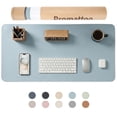 thumbnail image 1 of Promattoo Desk Pad Protector, PU Leather Mouse Pad,Waterproof Laptop Desk Mat, Non-Slip Desk Blotter with Gift Box,Writing Pad for Office, Home & Gaming, 31.5" x 15.7", Morning Fog Blue, 1 of 10