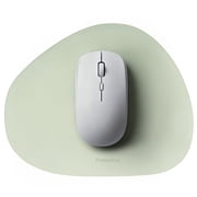 PROMATTOO Small Mouse Pad for Laptop 2/4 Pack,Oval & Waterdrop,Vegan Leather Mini Travel Mouse Pad,Waterproof, Non-Slip