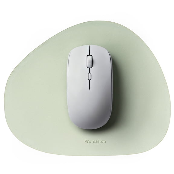 PROMATTOO Small Mouse Pad for Laptop 2/4 Pack,Oval & Waterdrop,Vegan Leather Mini Travel Mouse Pad,Waterproof, Non-Slip