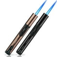 thumbnail image 1 of PROMISE butane Torch Lighter, 6-inch Refillable Pen Lighter Adjustable Jet Flame Butane Lighter for Candles, Grills, Fireplaces, Camping(Gas Not Included) Black& Brown, 1 of 6