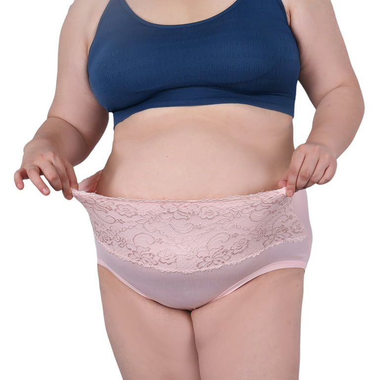 PROMOTION!! Womens High Waist Underwear Lace Soft Panties Lingerie Female  Intimates Plus Size Breathable Briefs 