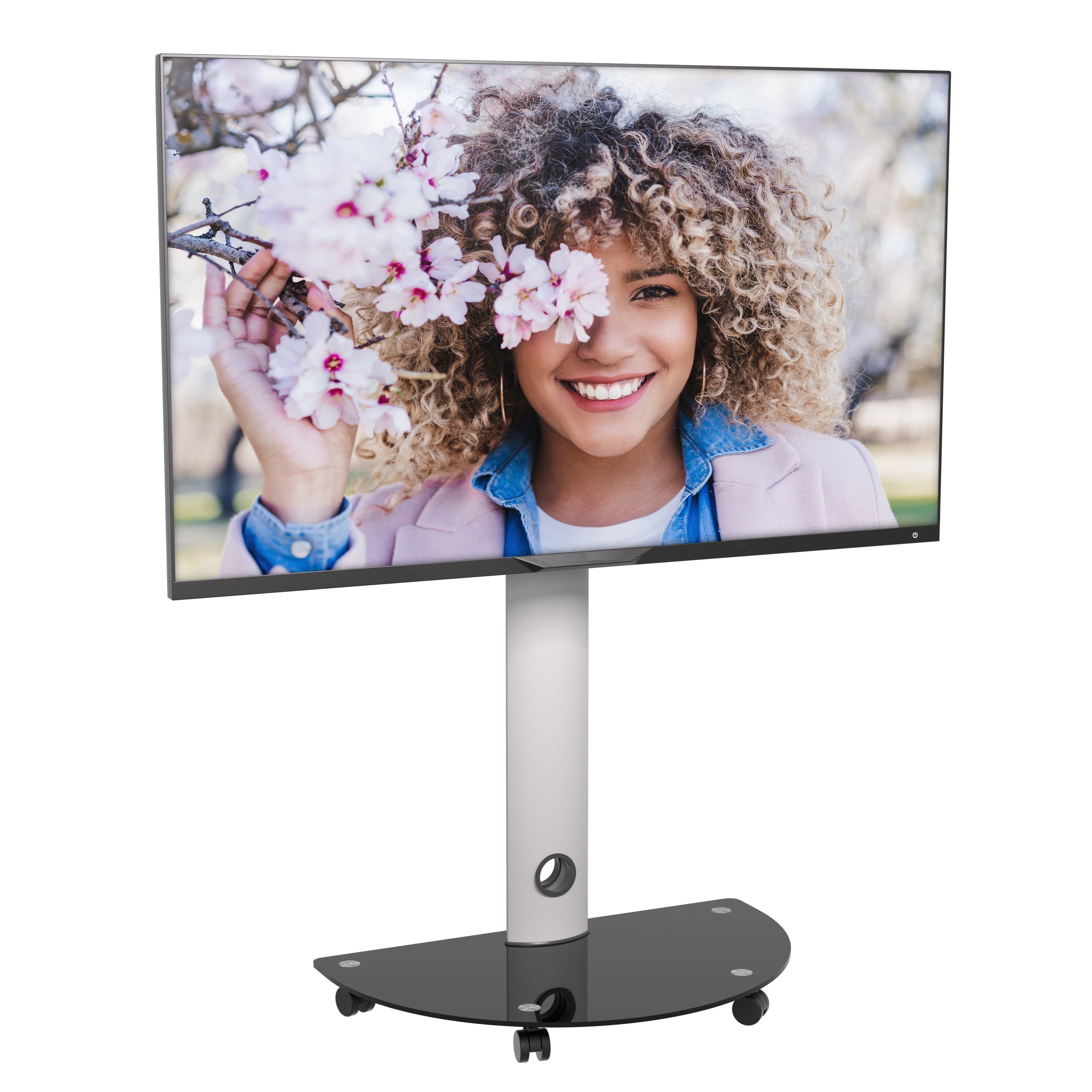 ProMounts Black Mobile TV Cart with Swivel Mount for 32"-72" Screens