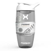 PROMiXX Shaker Bottle - Premium Protein Mixes and Supplement Shaker (24oz, Arctic White)