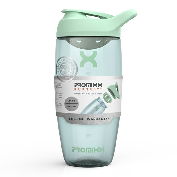 PROMiXX Shaker Bottle - Premium Protein Mixes and Supplement Shaker (24oz, Seagrass Green)