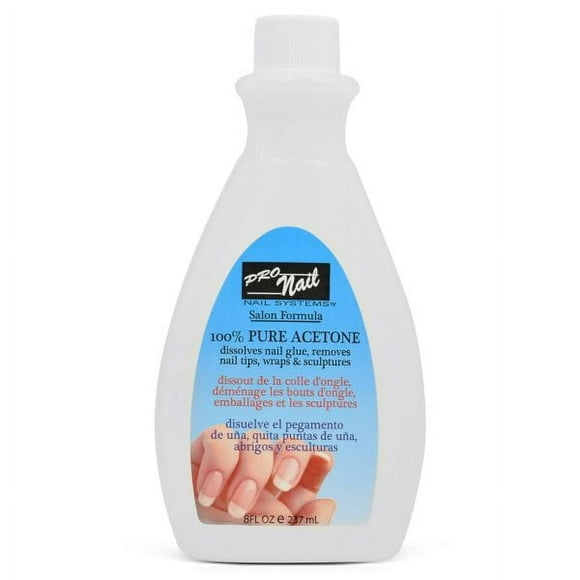 PRONAIL - 100% Pure Acetone Nail Polish Remover for Acrylic Nails, Professional Strength, 8 Oz