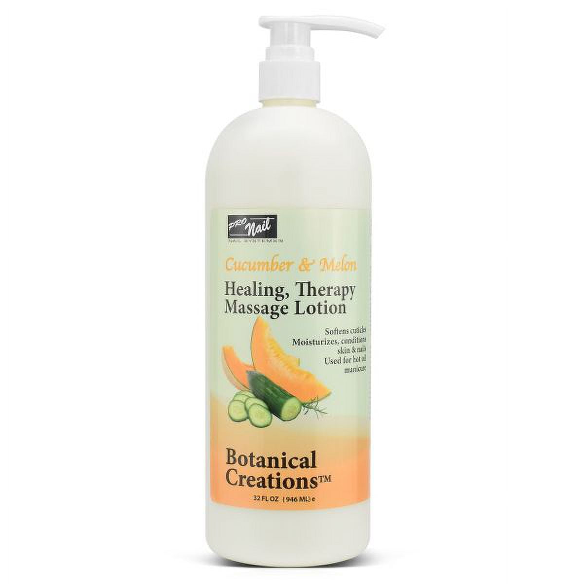 PRONAIL Healing Therapy Massage Lotion, Cucumber Melon, 32 Oz