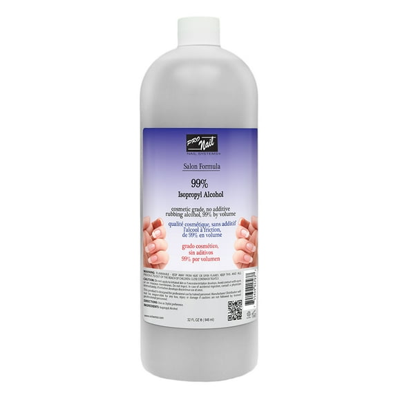 PRONAIL - Isopropyl Alcohol 99% for Nail Care - 32 OZ - Nail Prep and Cleanser