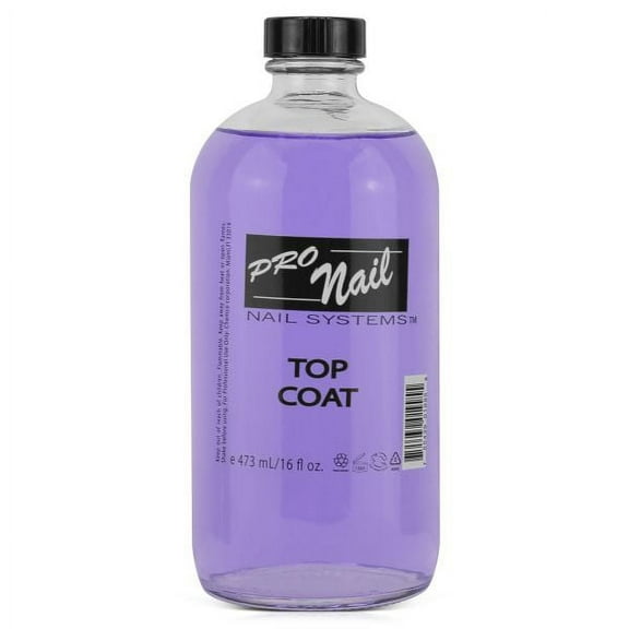 PRONAIL - Nail Polish Top Coat 16 Oz - Professional Strength, Long Lasting, Manicure and Pedicure, High Gloss Shine and Chip Resistant